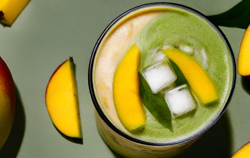 Iced Mango Matcha Latte - Boba Nutrition