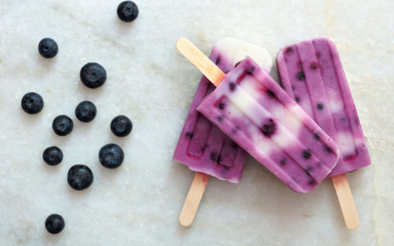 Blueberry Taro Protein Pops