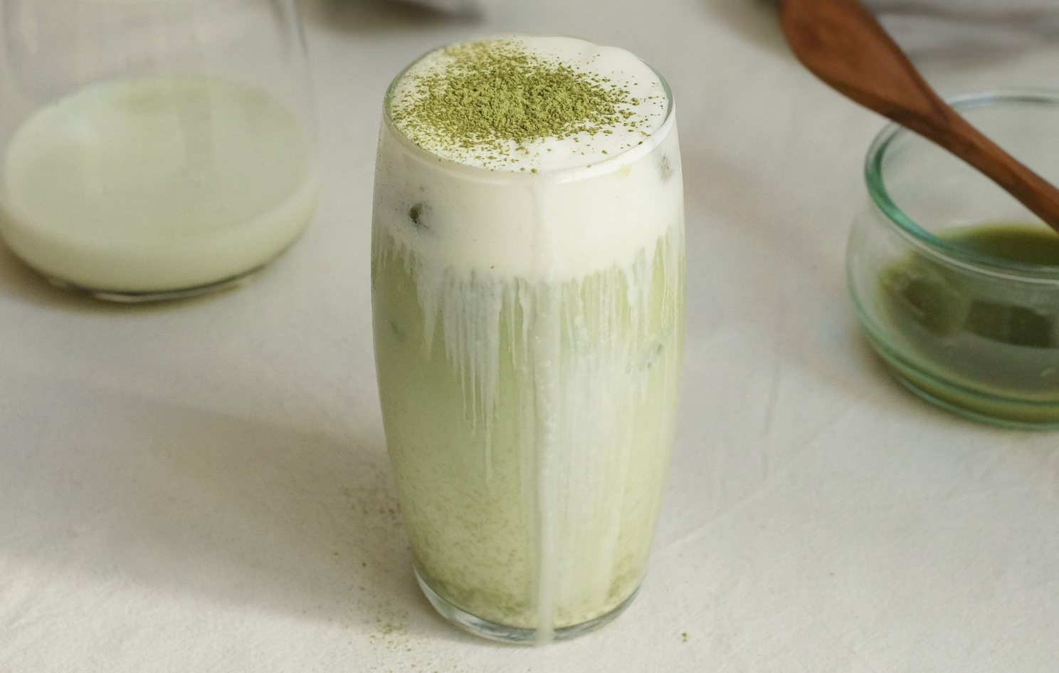 Honeydew matcha protein shake