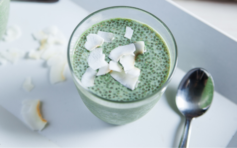 Matcha Protein Chia Seed Pudding - Low Sugar, High Protein