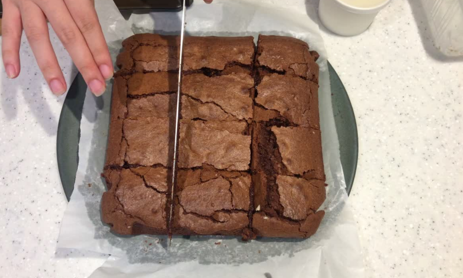 original milk tea protein brownies