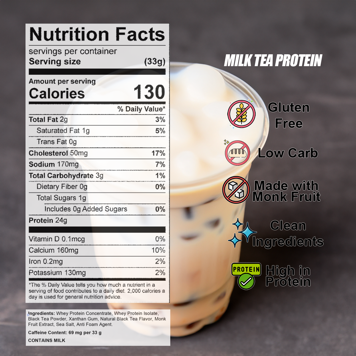 original milk tea nutritional facts