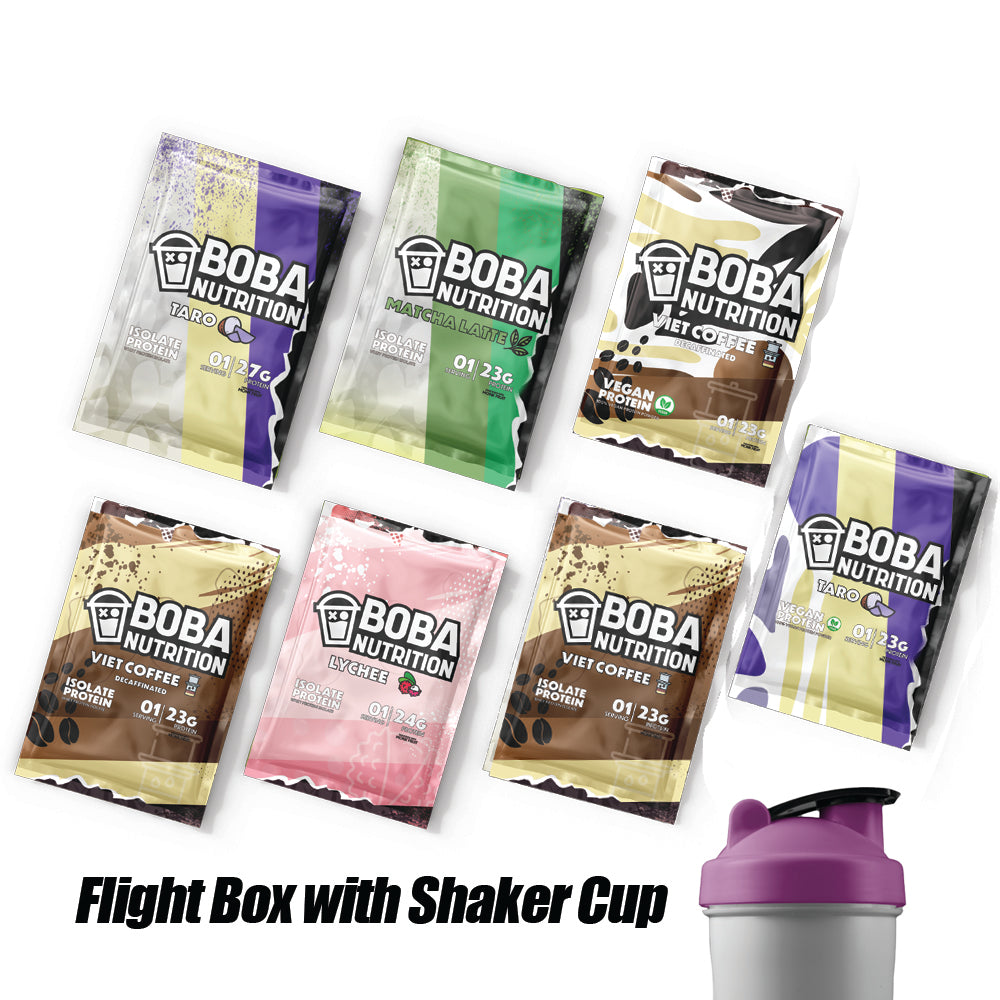 The Boba Flight - Flavored Variety Box - (7 Pack) + Shaker Cup