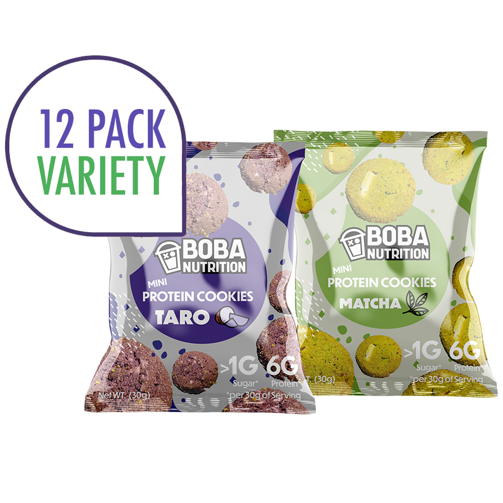 Variety Mini Protein Cookies (12 pack) Boba Nutrition